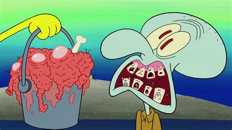 spongebob bad teeth|squidward fixes spongebob's teeth.